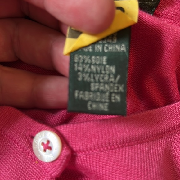 RALPH LAUREN Size 3X Barbie Pink
Cardigan Logo button Front Silk-Blend $138 - Picture 9 of 12